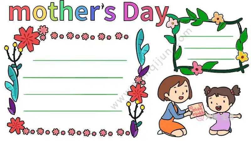 英语母亲节艺术字手抄报母亲节手抄报