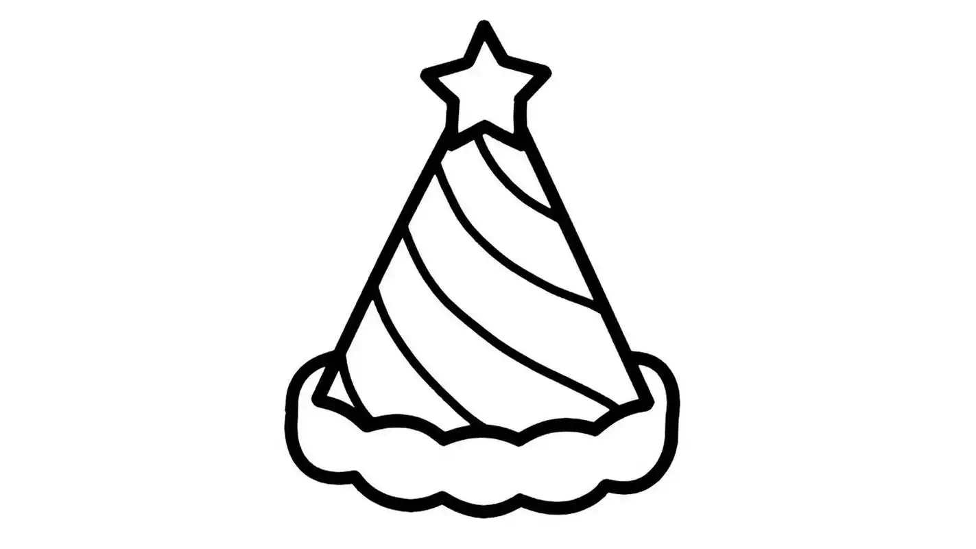【简笔画素材分享49】7款派对小帽子 分享7款派对小帽子 高清线稿素材
