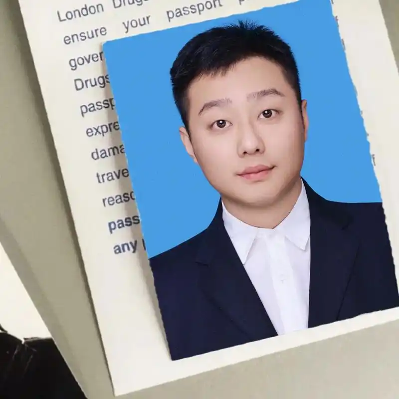 男版韩系证件照 #西装杀 #照相馆 #ai证件照 #一寸照 - 抖音