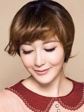 刘海一点小弯 方脸瞬变瓜子脸