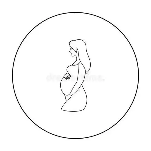 孕妇简笔画logo 简笔画图片大全-普车都
