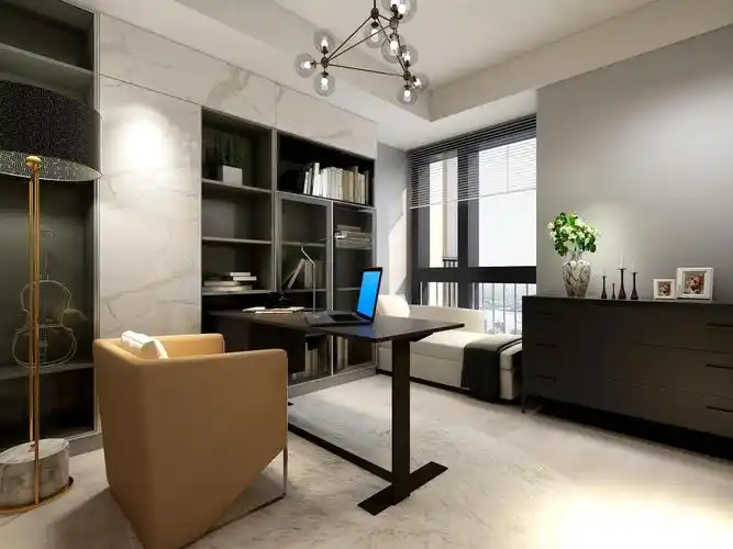 现代简约书房装修效果图