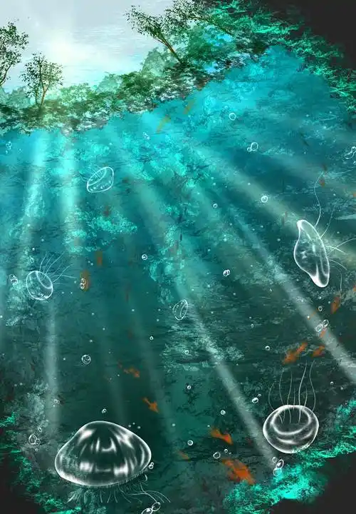 海底から见る景色|もりもり的pixiv风景壁纸插画图片