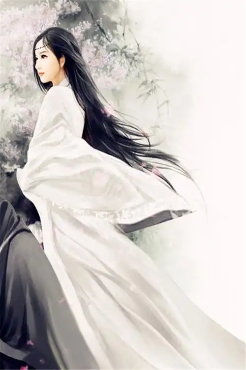 长发古风美女手绘图片唯美伤感图片手机壁纸