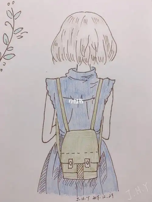 离别背影简笔画