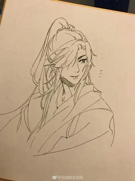 基头 男头 p站素描古风男生动漫图片动漫人物图片男生古风简笔画简笔