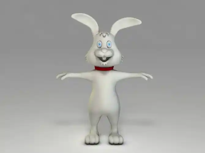 兔子(rigged)3d模型