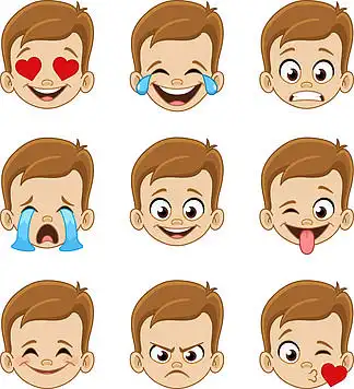 一个 i>小 /i> i>男 /i> i>孩 /i>的表情表情集合