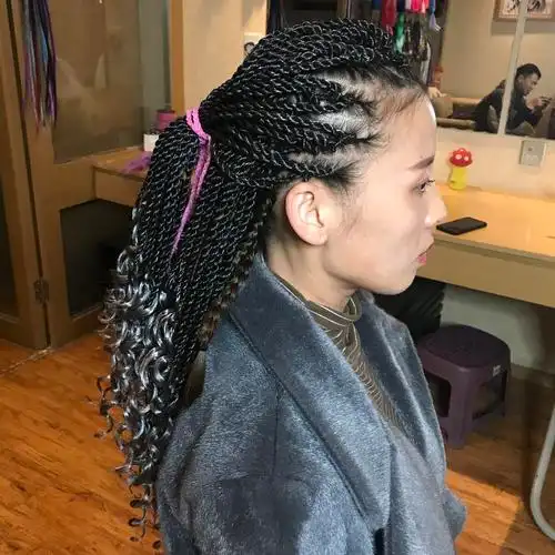 女生短发非洲辫,宽厚里脏辫_小辫