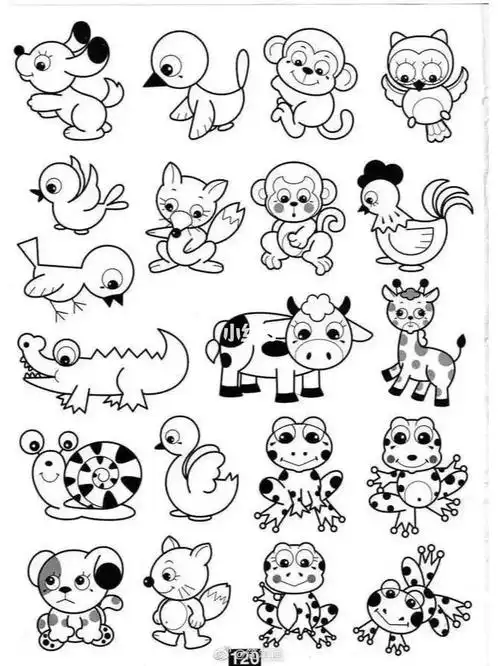 小动物简笔画4#零基础学画画  #可爱简笔画  #简笔画教程  #儿童简笔