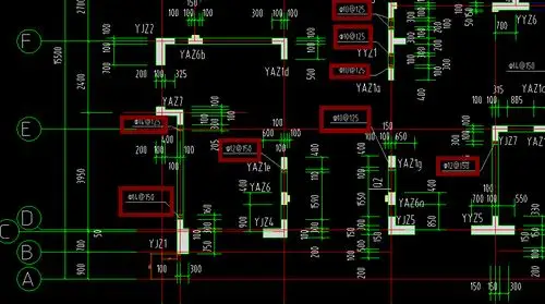 剪力墙,柱平面图