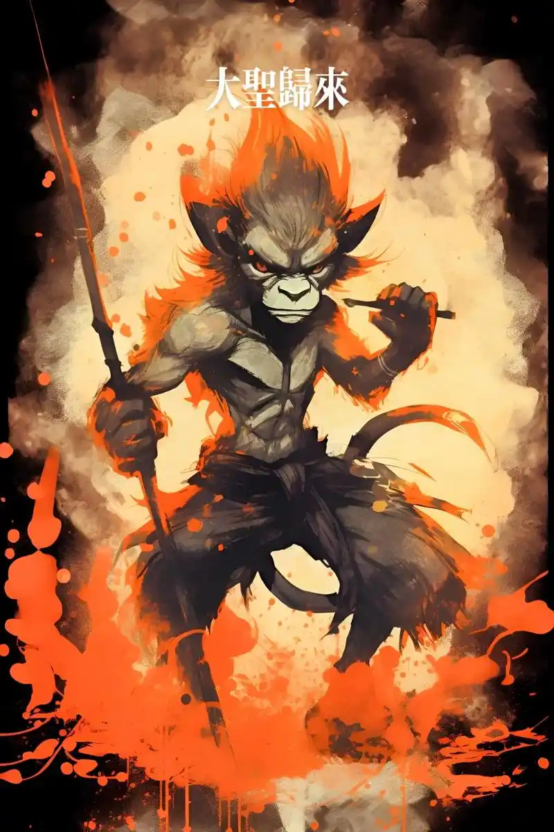 大圣归来.黑神话齐天大圣～孙悟空  #图文伙伴计划 #绘画  - 抖音