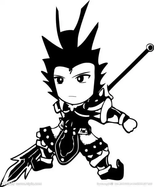 二郎神卡通人物简笔画