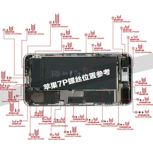 苹果手机拆机全套螺丝iphone5se6代6plus6s7p原装尾部螺丝配件