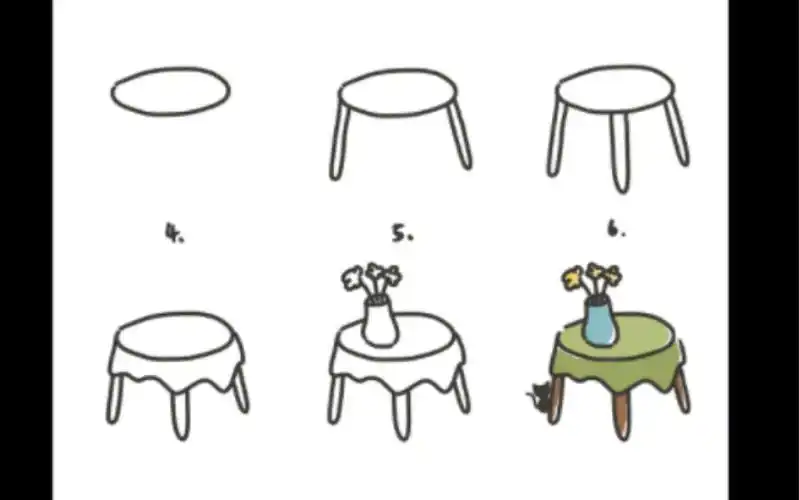【简笔画】如何画桌子?