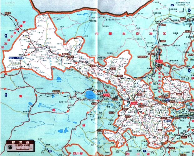 蒙古人民共和国交界,东北与宁夏回族甘肃地图甘肃省地图甘肃地图全图