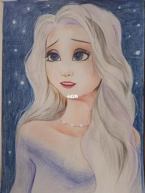 彩铅画人物公主