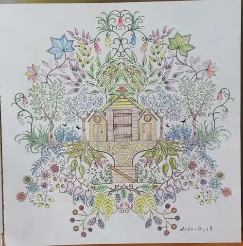 继续秘密花园涂色画 2020.4.13～5.13