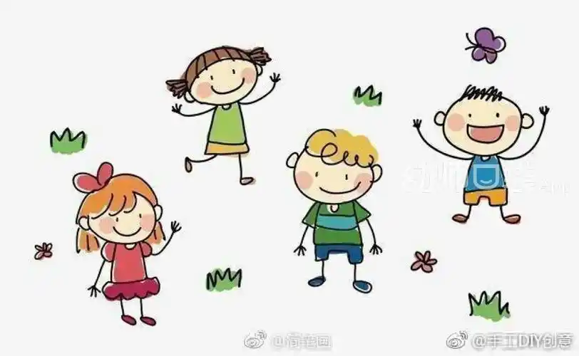 人物情景简笔画彩色