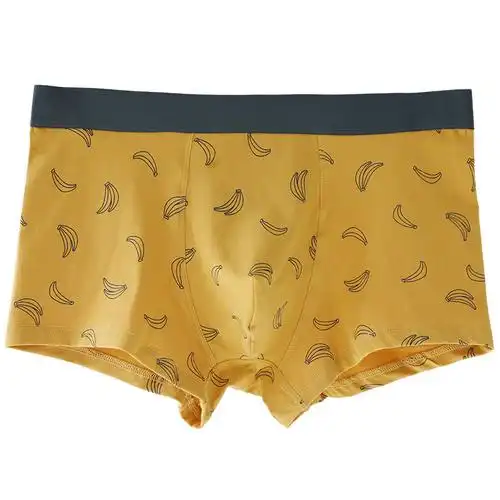 迷人香蕉君画内2条情侣内裤套装棉质可爱卡通内裤男女送礼短裤潮