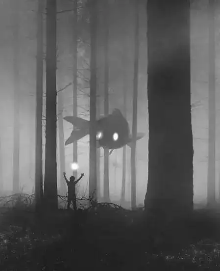 黑暗图被忧郁怪物缠扰的黑暗插画绘出每个人内心最深处恐惧