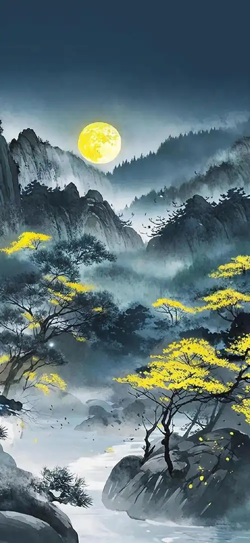 一期山水画壁纸323032333635好有意境美__财经头条