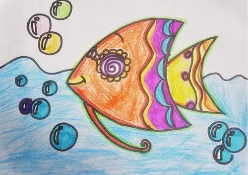 儿童画画鱼简笔画大全 3.