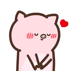 卡通gif小猪gif可爱gif飞吻gif害羞gif
