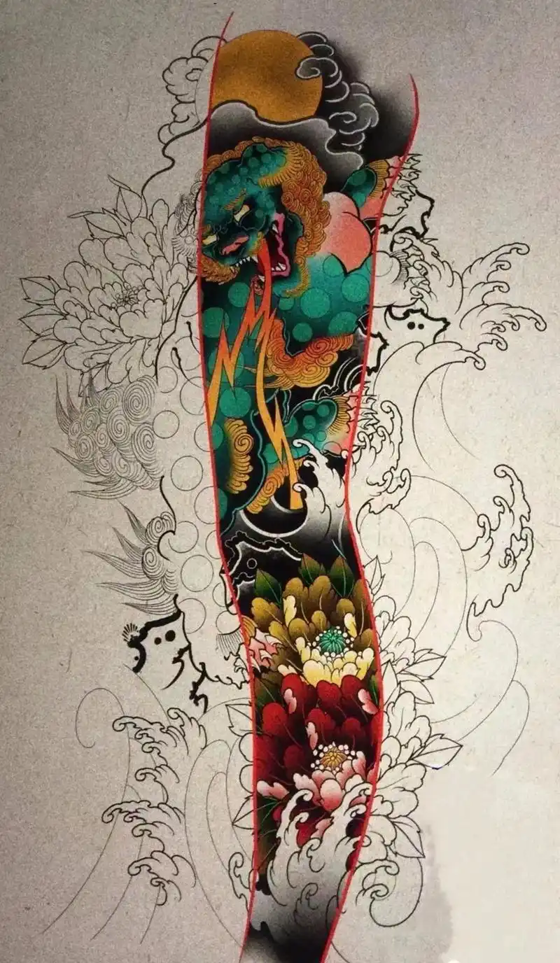 新传统花臂设计#纹身刺青 #花臂 #新传统纹身 #纹身图案手 - 抖音