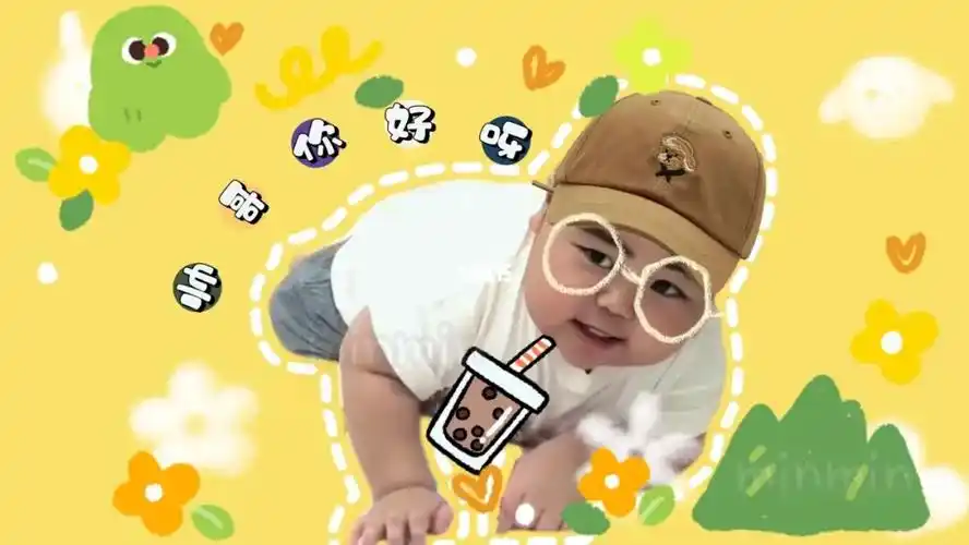 可爱tatan原创电脑壁纸印尼小胖你好呀