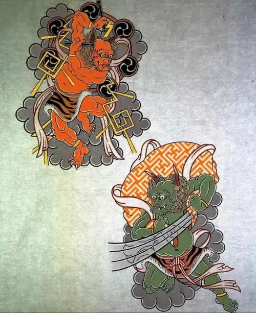 纹身也清新  #分享  #老传统  #日式老传统  #风神  #雷神  #人物