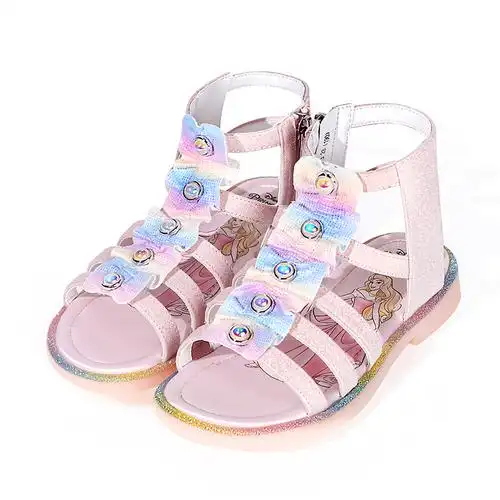 凉鞋迪士尼儿童罗马女童夏季2021新款软底防滑凉鞋