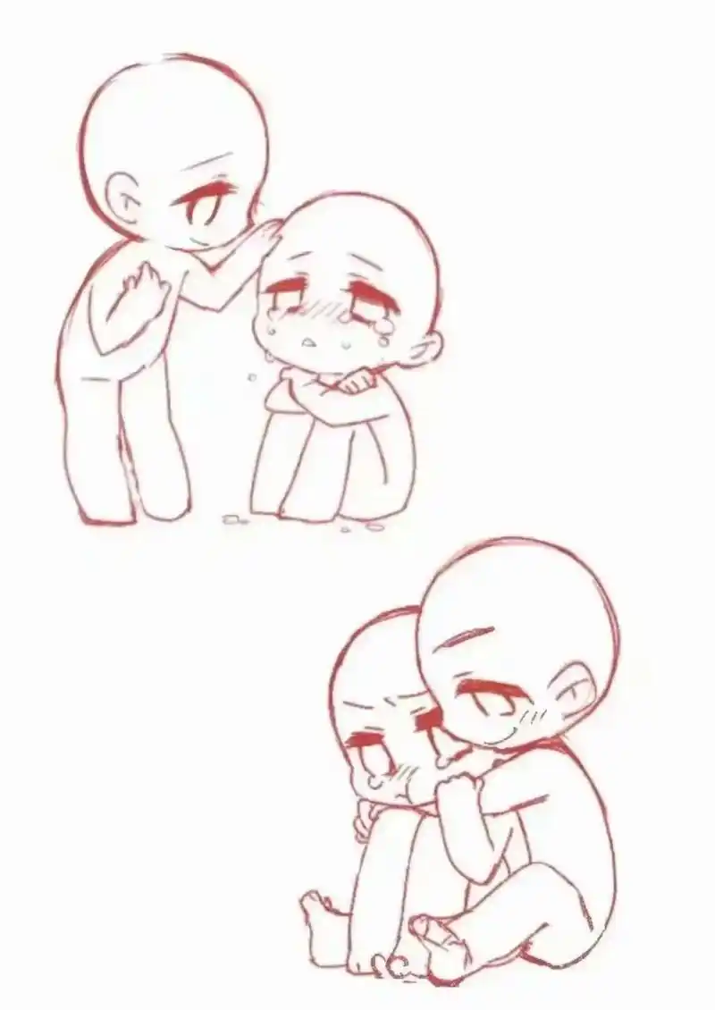 q版双人互动素材.#procreate绘画 #板绘 #画画  - 抖音