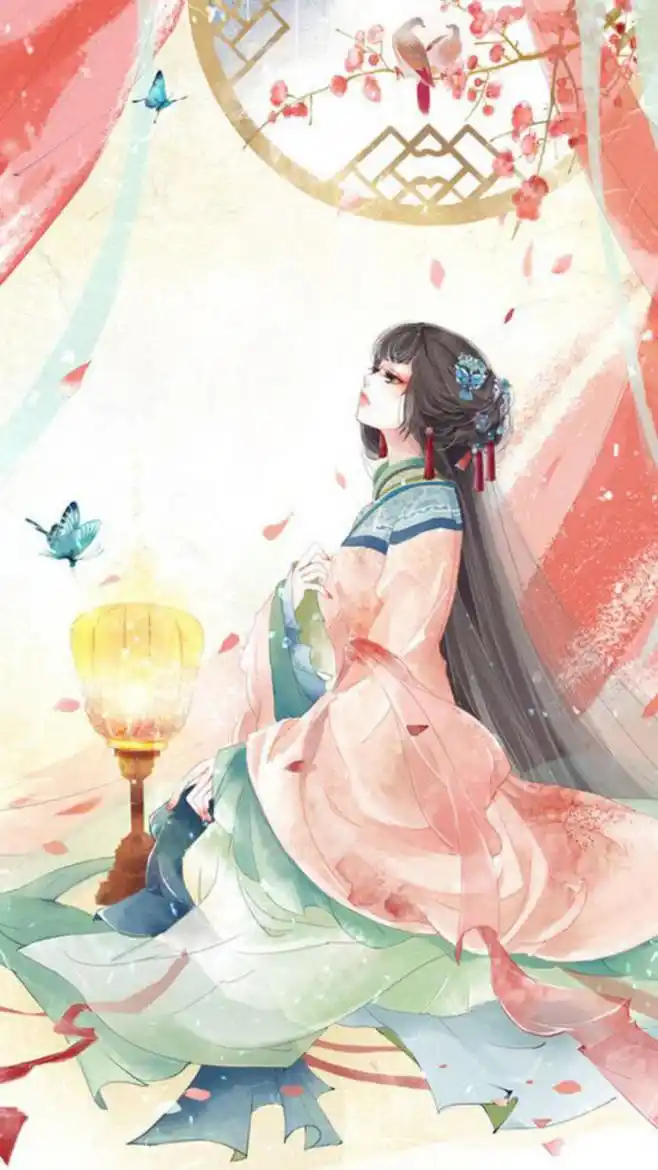 古风动漫人物风景手绘插画服装古代