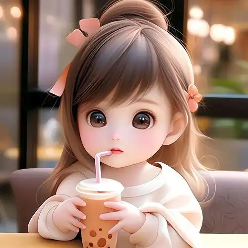 萌娃漫画头像大眼萌娃可爱的小女孩头像抖音