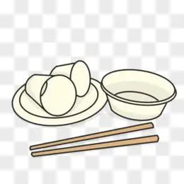 卡通一次性餐具元素