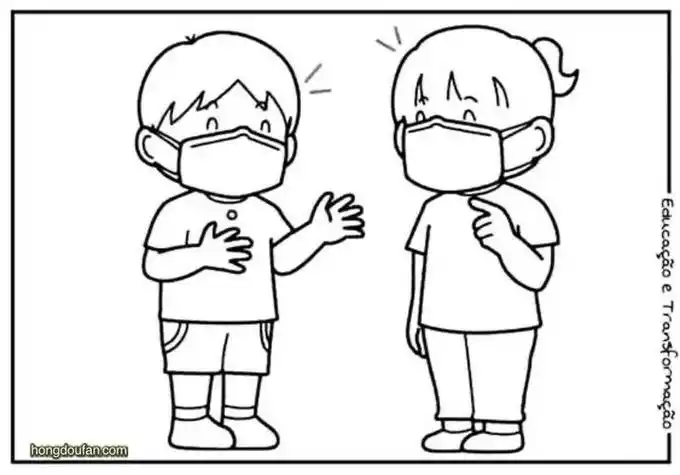 戴口罩小孩儿童画怎么画戴口罩小孩简笔画好看可爱小孩戴口罩简笔画