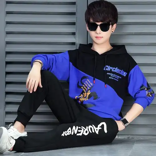 12岁套装一套衣服运动帅气14连男孩长袖中小学生卫衣