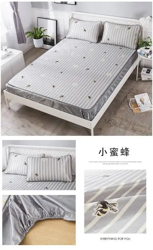 夏凉席床笠款冰丝席1.8m床单三件套可水洗机洗软席1.5米床
