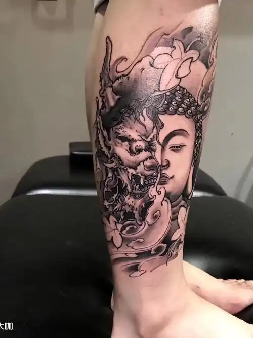 半佛半魔一念之间纹身作品