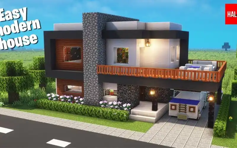 《我的世界》中的简易现代房屋-教程