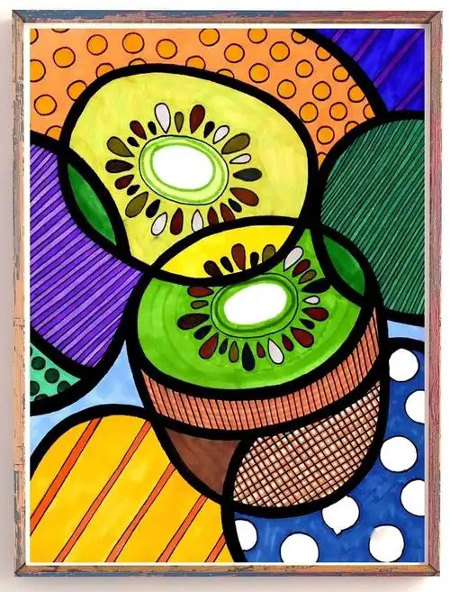 蓝天美校创意美术——快乐的色彩与线条