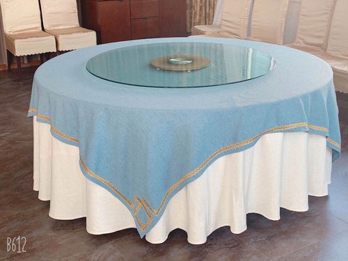 桌布圆桌酒店纯色餐厅圆形饭店大圆棉麻会议桌布