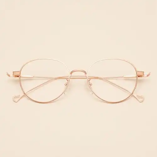 圆框金丝金色眼镜框女韩版潮 复古素颜大框眼睛框镜架配近视大脸