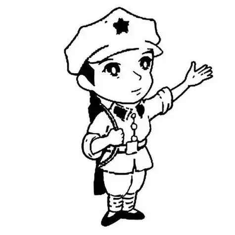 英雄雕像简笔画