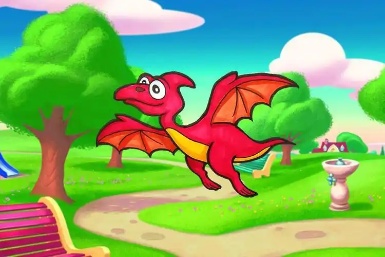 会飞的恐龙简笔画儿童 简笔画图片大全-蒲城教育文学网