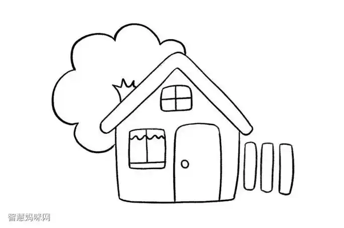 【简笔画】简单漂亮小房屋简笔画画法 - 元艺考