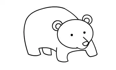 怎么画狗熊?儿童简笔画狗熊的画法