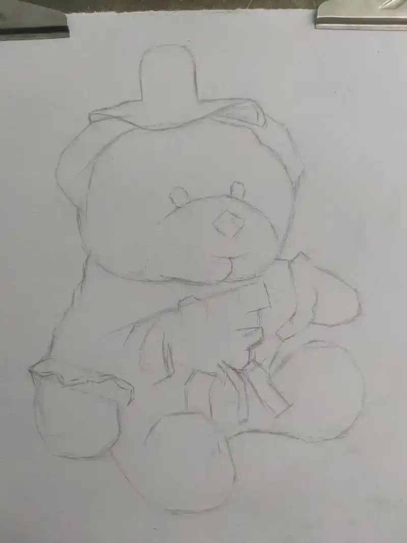 素描玩具熊  #画渣日常 #灵魂画手 - 抖音