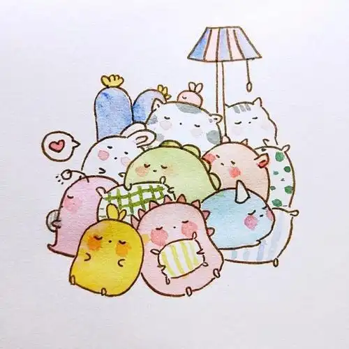 殿下简笔画可爱小萌物